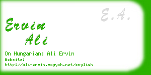 ervin ali business card